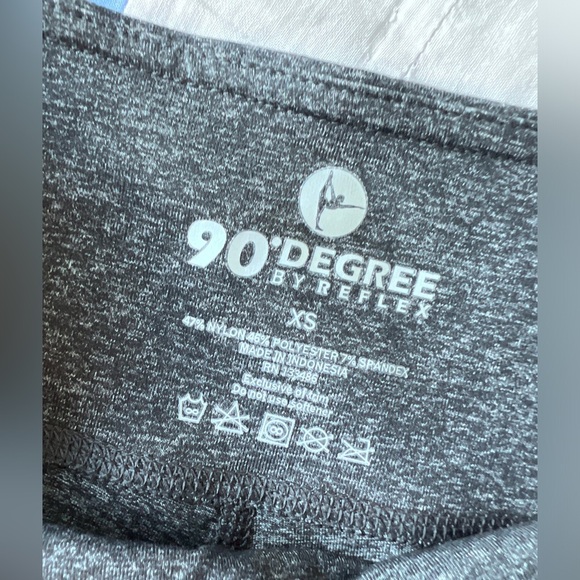 90 Degree By Reflex Womens Charcoal Grey Spandex Shorts Activewear Athleisure XS - Picture 3 of 5